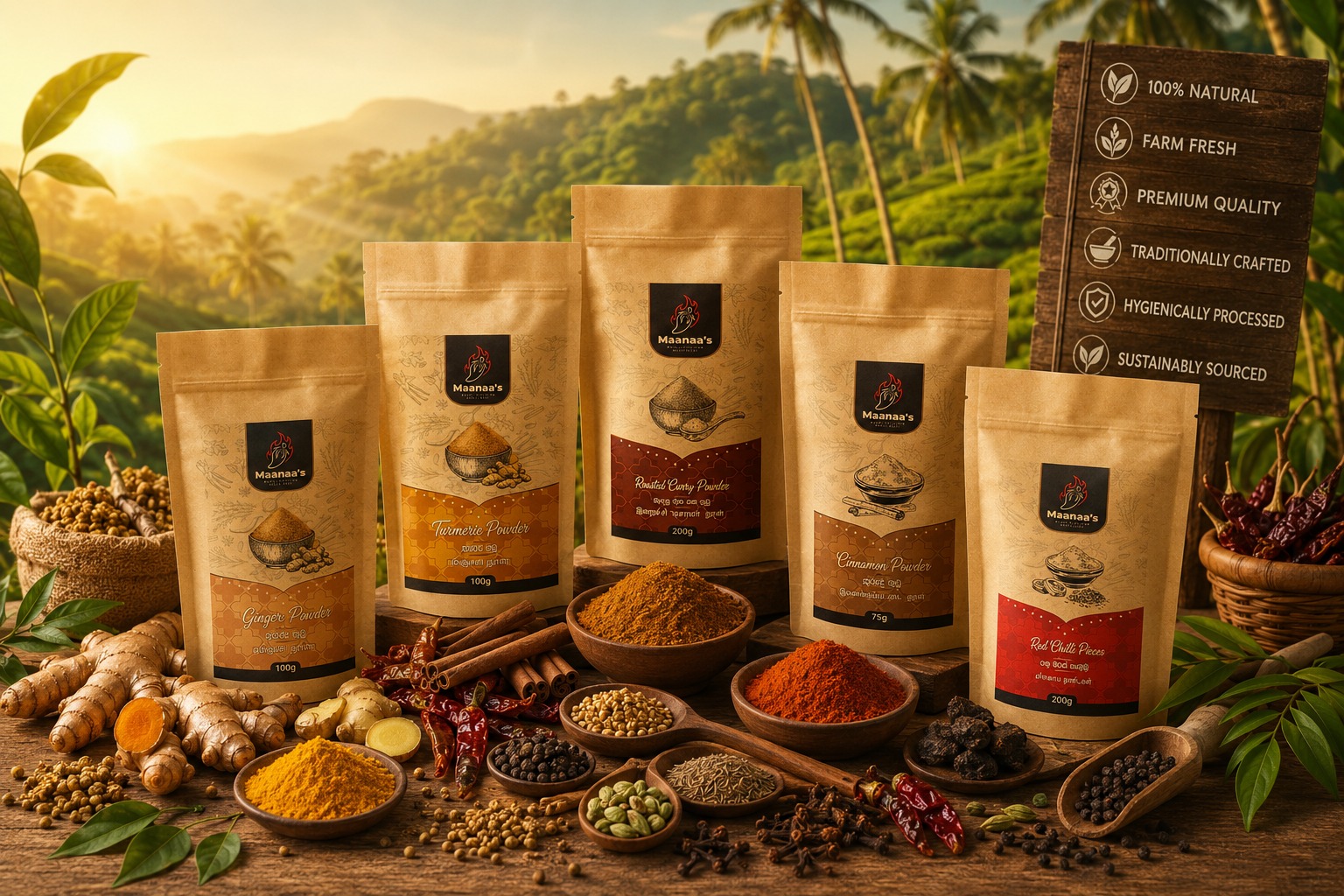 Experience the True Taste of Nature with Maanaa’s Premium Sri Lankan Spices